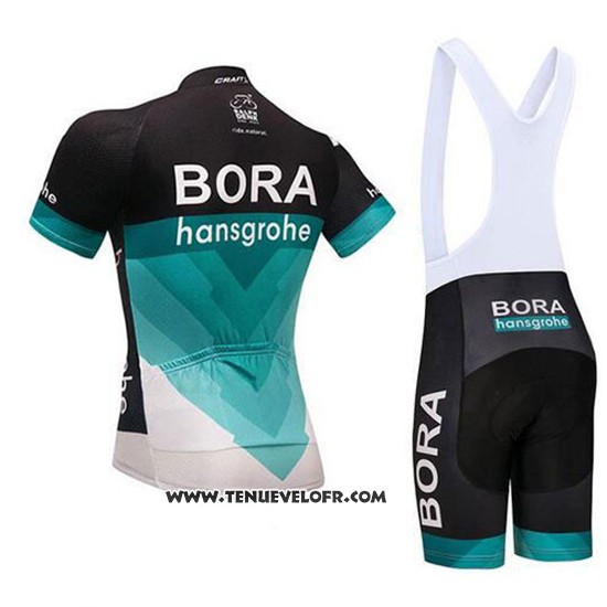 2018 Maillot Ciclismo Bora Noir et Teal Manches Courtes et Cuissard